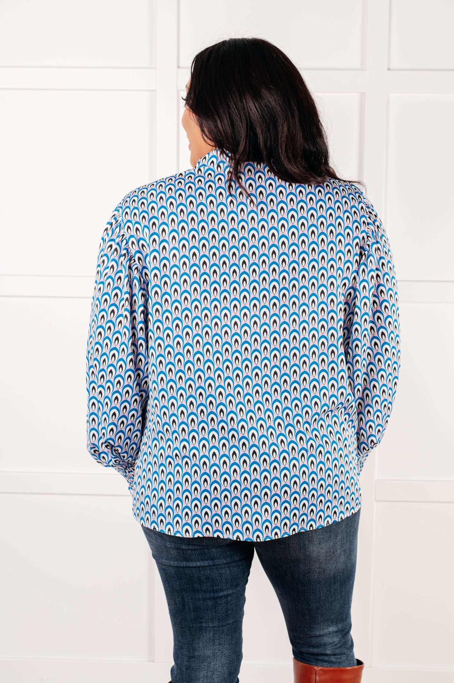 Skies Above Patterned Button Up Shirt - 1985 the VAULT Boutique