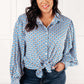Skies Above Patterned Button Up Shirt - 1985 the VAULT Boutique