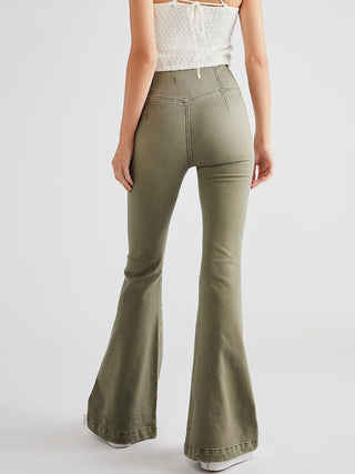 Asymmetric Waist Flare Jeans - 1985 the VAULT Boutique