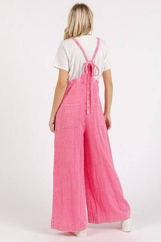 Mittoshop Textured Wide Leg Overalls - 1985 the VAULT Boutique