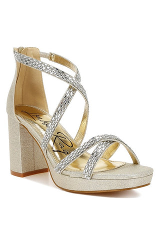 Infatuated Rhinestones Embellished Strappy Sandals - 1985 the VAULT Boutique