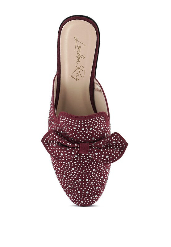 Whoopie Embellished Casual Bow Mules - 1985 the VAULT Boutique