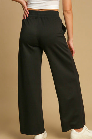 Umgee Drawstring Wide Leg Pants with Pockets - 1985 the VAULT Boutique