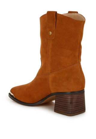 Emberly Suede Square Toe Ankle Boots - 1985 the VAULT Boutique