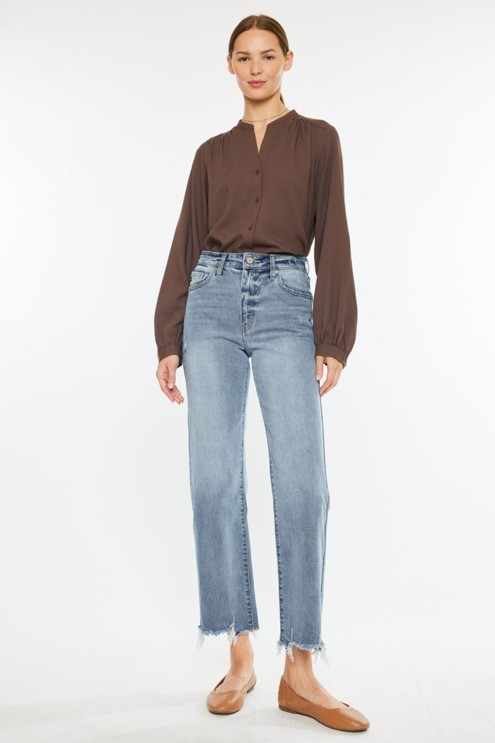 Kancan High Rise Slim Wide Leg Jeans - 1985 the VAULT Boutique