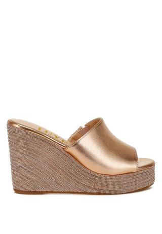 No Filter Wedge Heel Peep Toe Sandals - 1985 the VAULT Boutique