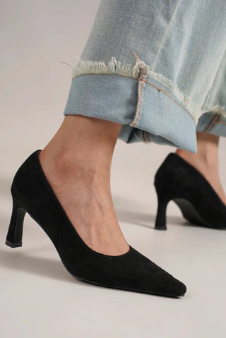 Beast Fashion Faux Suede Point Toe Pumps - 1985 the VAULT Boutique