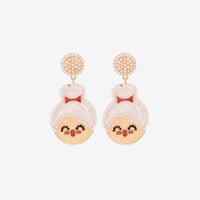 Rhinestone Alloy Mrs. Claus Earrings - 1985 the VAULT Boutique