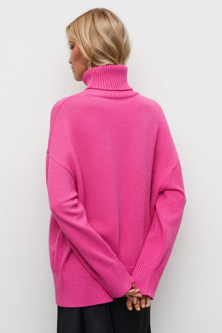 Basic Bae Turtleneck Dropped Shoulder Long Sleeve Sweater - 1985 the VAULT Boutique