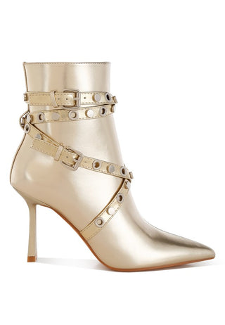 Jaunts Eyelets & Studs Harness Heel Boots - 1985 the VAULT Boutique