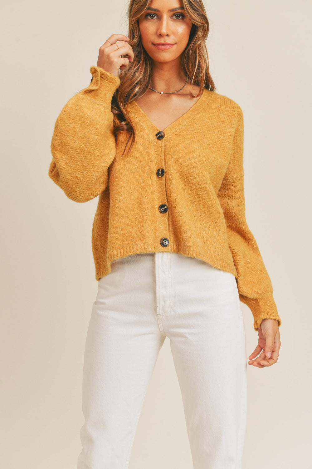 MABLE Long Sleeve Button Down Sweater Cardigan - 1985 THE VAULT