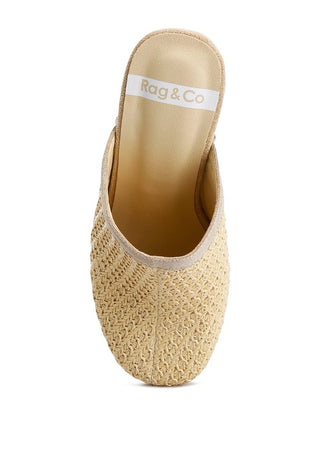 Jeydena Raffia Platform Clogs - 1985 the VAULT Boutique