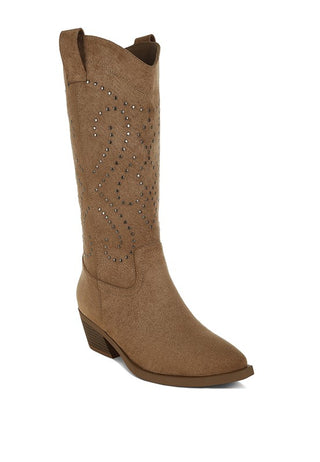 Lariat Studs Embellished Cowgirl Boots - 1985 the VAULT Boutique