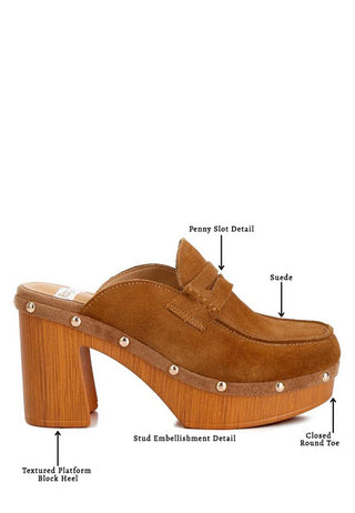 Riley Suede Platform Clogs - 1985 the VAULT Boutique