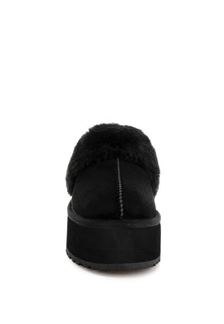 Kutchu Faux Fur Trim Platform Classic Slingback - 1985 the VAULT Boutique