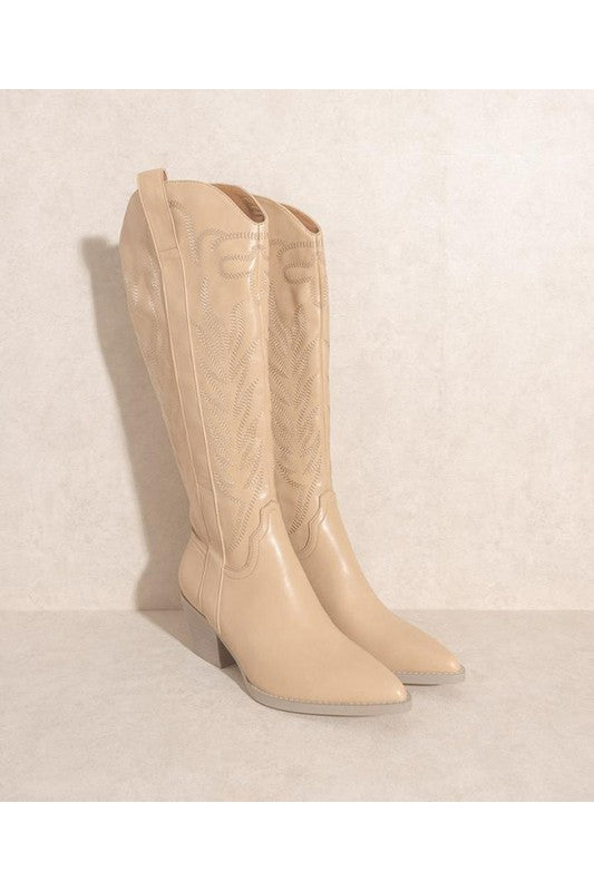 SAMARA-EMBROIDERY WESTERN KNEE HIGH BOOTS - 1985 the VAULT Boutique