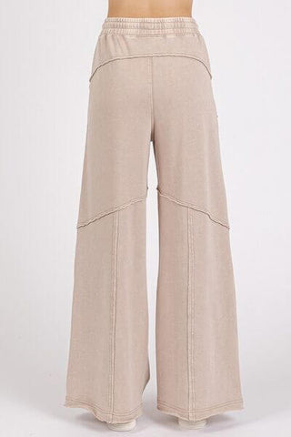 Mittoshop Asymmetric Seam Mineral Wash Elastic Waist Pants - 1985 the VAULT Boutique