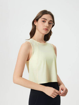 Millennia Round Neck Cropped Active Tank - 1985 the VAULT Boutique