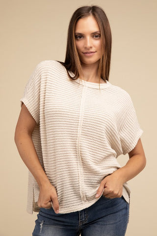 Dolman Short Sleeve Jacquard Sweater - 1985 the VAULT Boutique