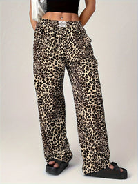 Leopard Wide Leg Pants with Pockets - 1985 the VAULT Boutique