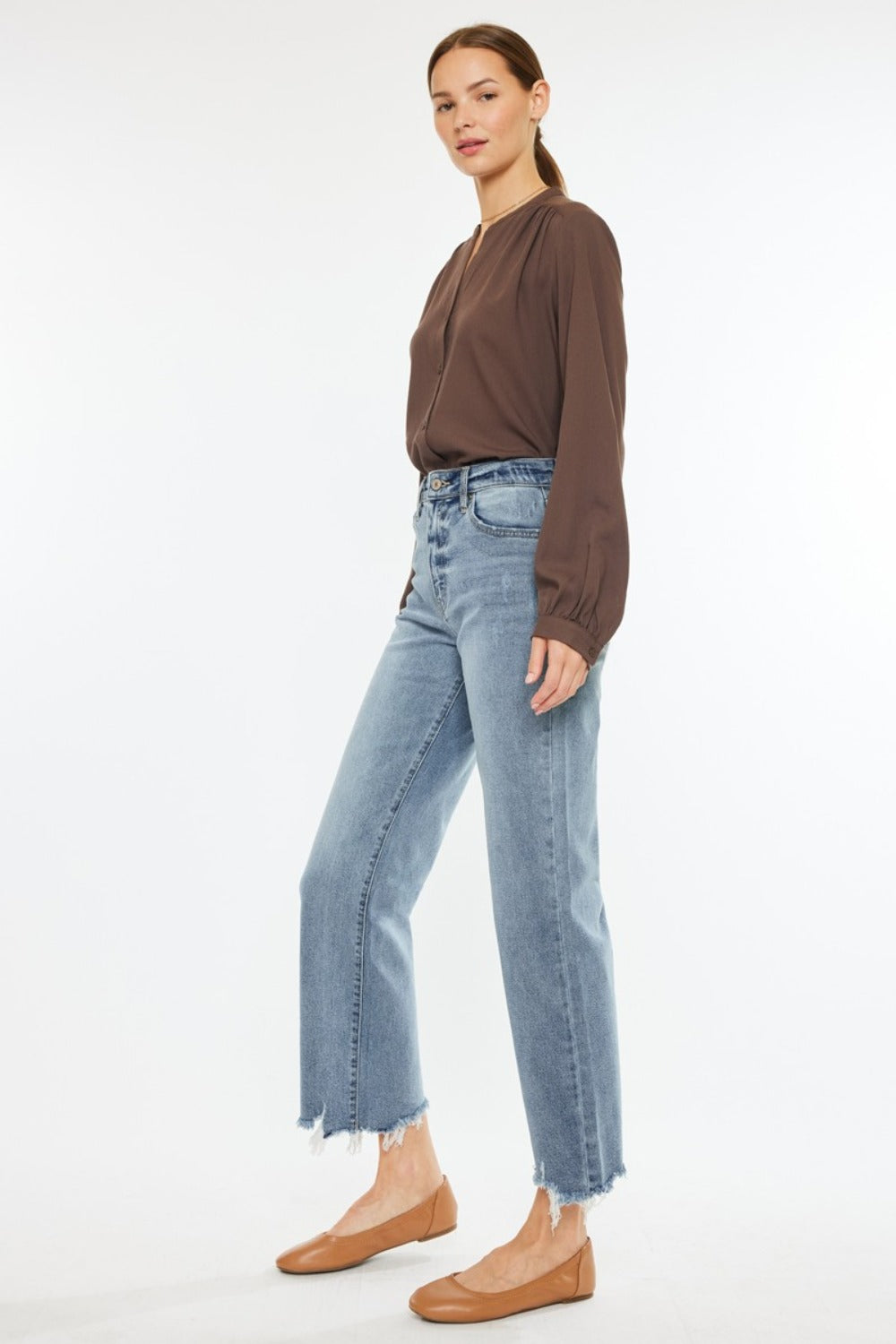 Kancan High Rise Slim Wide Leg Jeans - 1985 the VAULT Boutique