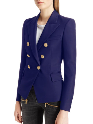 Lapel Collar Long Sleeve Blazer - 1985 the VAULT Boutique