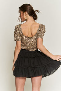 SOLID MESH TIERED SKIRT - 1985 the VAULT Boutique