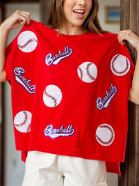 Baseball Round Neck Half Sleeve T-Shirt - 1985 the VAULT Boutique