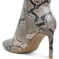 Tatria Textured Stiletto Heel Ankle Boots - 1985 the VAULT Boutique