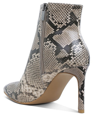 Tatria Textured Stiletto Heel Ankle Boots - 1985 the VAULT Boutique