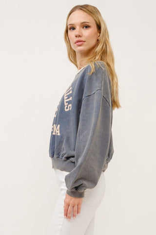 And The Why BEVERLY HILLS 92 CALIFORNIA Contrast Crop Sweatshirt - 1985 the VAULT Boutique