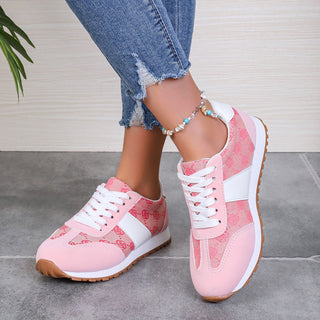 Contrast Round Toe Flat Sneakers - 1985 the VAULT Boutique