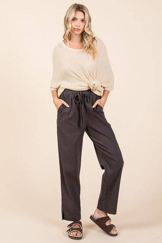 Mittoshop Paperbag Waist Tapered Straight Pants - 1985 the VAULT Boutique