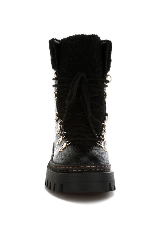 Omul Fleece & Faux Leather Boots - 1985 the VAULT Boutique