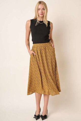 Mittoshop Printed Midi Skirt - 1985 the VAULT Boutique