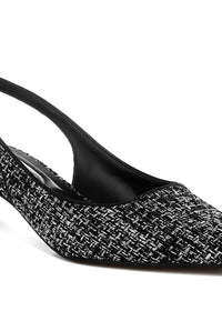 Zehra Boucle Slingback Pumps - 1985 the VAULT Boutique