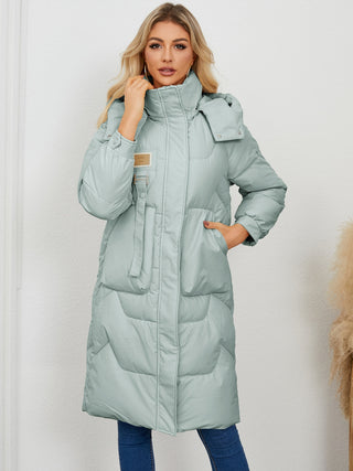 Long Sleeve Longline Hooded Winter Coat - 1985 the VAULT Boutique