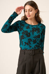 Mittoshop Flower Print Long Sleeve Knit Top - 1985 the VAULT Boutique