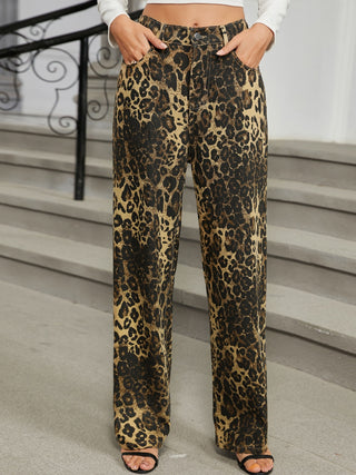 Leopard Jeans with Pockets - 1985 the VAULT Boutique