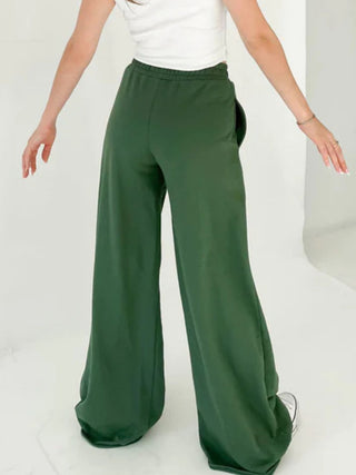 Elastic Waist Wide Leg Pants - 1985 the VAULT Boutique