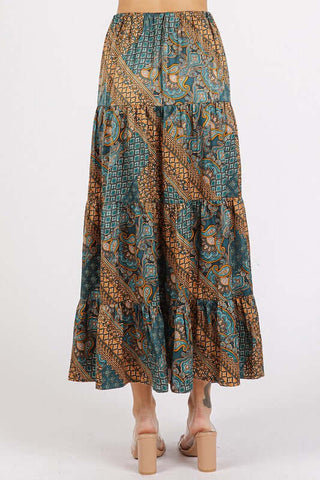 Mittoshop Paisley Patchwork Print Satin Maxi Skirt - 1985 the VAULT Boutique