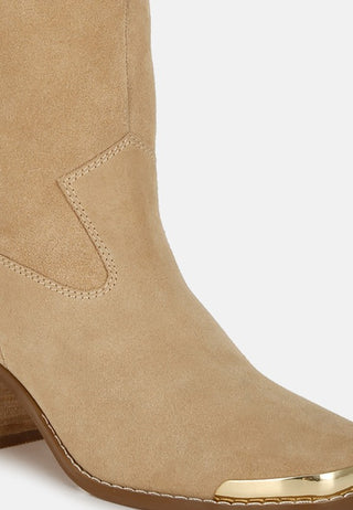 Emberly Suede Square Toe Ankle Boots - 1985 the VAULT Boutique