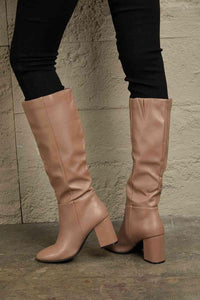 East Lion Corp Block Heel Knee High Boots - Happily Ever Atchison Shop Co.