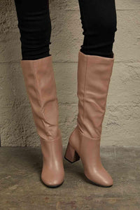 East Lion Corp Block Heel Knee High Boots - Happily Ever Atchison Shop Co.