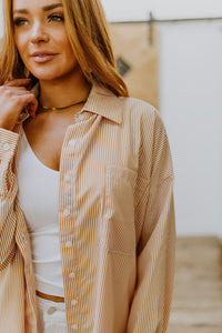 Easy On The Eyes Striped Button Up - Happily Ever Atchison Shop Co.