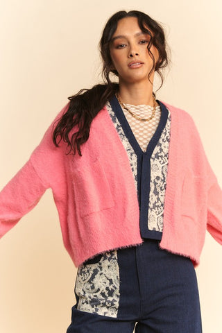 Davi & Dani Open Front Drop Shoulder Cardigan - 1985 the VAULT Boutique