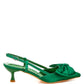 Okshak Satin Bow Slingback Sandals - 1985 the VAULT Boutique