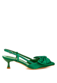 Okshak Satin Bow Slingback Sandals - 1985 the VAULT Boutique