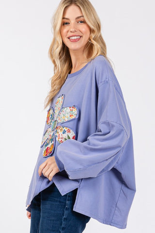 SAGE + FIG Flower Patch Dropped Shoulder Oversize Top - 1985 the VAULT Boutique