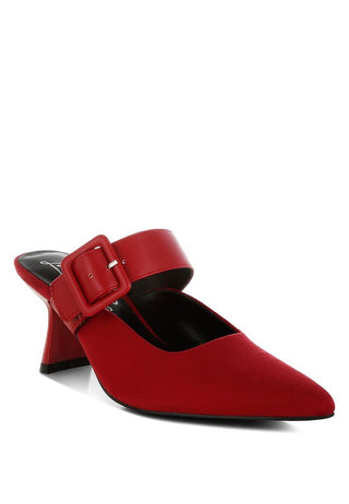 Onagra Microfiber Pointy Slip-On Mules - 1985 the VAULT Boutique